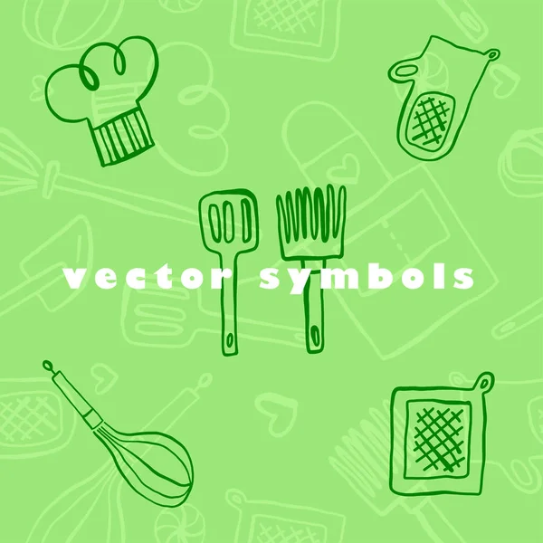 Bakery Vector Symbol Gastronomic Seamless Pattern Doodle Background Restaurant Branding — 스톡 벡터