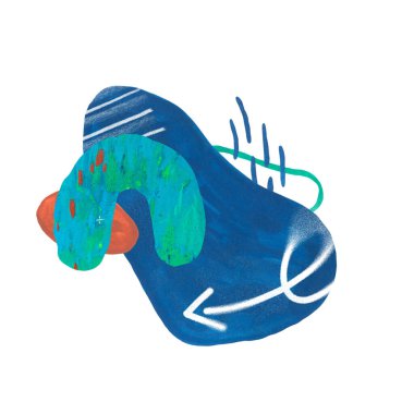 Çağdaş sanat kolajı kağıt dokuları, resim şekilleri. Modern grafik tasarımı. Yaratıcı soyut sanat kompozisyonu. Şablon web afişi ve sanat afişi için alışılmadık moda sanat tarzı.