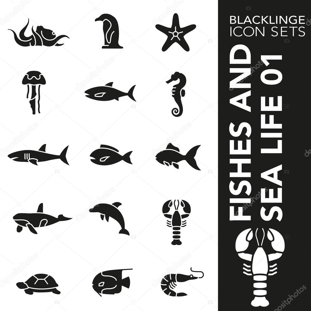 High quality black and white icons of animal, wildlife and pets. Blacklinge are the best pictogram pack unique design for all dimensions and devices. Black vector graphic, logo, symbol and website content