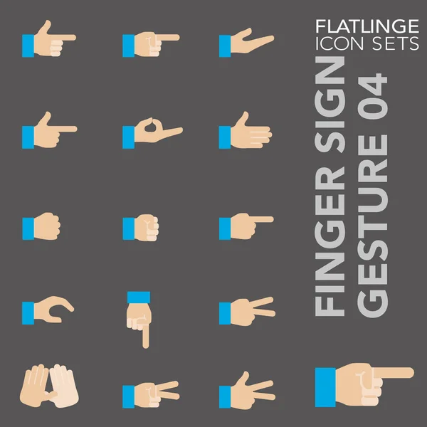 High Quality Flat Colorful Icons Finger Sign Hand Gesture Flatlinge Royalty Free Stock Vectors