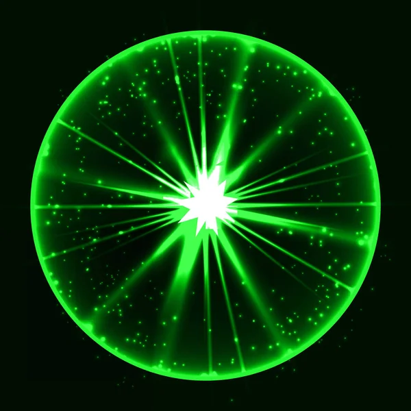 Esfera de plasma abstracta. La ilustración vectorial contiene transparencia y efecto de mezcla — Vector de stock
