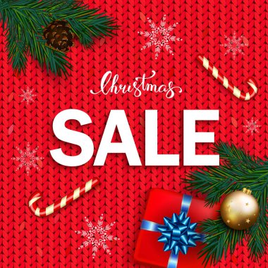 Yay, şeker kamışı, bubbl ile kutusu hediyelerle Noel satışı büyük başlığı