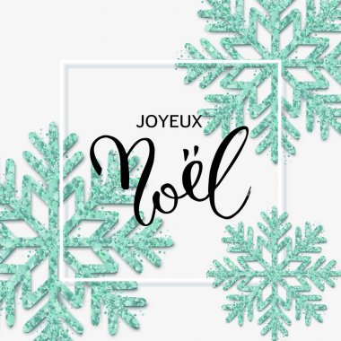 Metin Joyeux Noel el yazı ile Fransız. Noel adam
