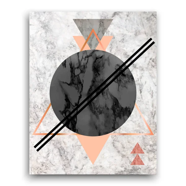 Fondo de mármol con triángulos. Impresión geométrica para su tarjeta , — Archivo Imágenes Vectoriales
