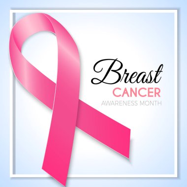 Meme Kanseri Bilinçlendirme ay sembolü amblemi vektör pembe kaburga ile