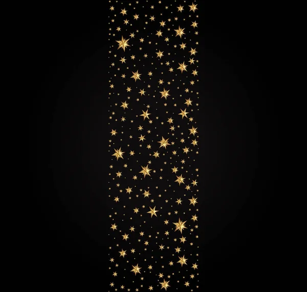 Праздничный фон с золотыми звездами. Рождественское украшение. Vect — стоковый вектор