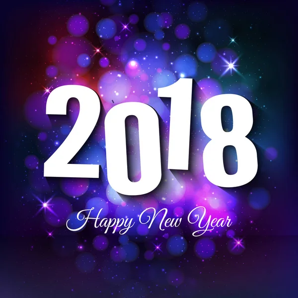 2018-ban új év lila háttér. Vektoros illusztráció — Stock Vector
