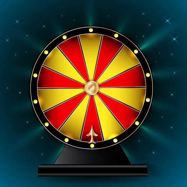 A Wheel of fortune a kék háttér. Vektoros illusztráció — Stock Vector