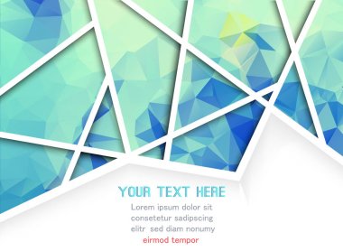 Soyut geometrik ile mavi arka plan çokgenler. Bilgi grafik 