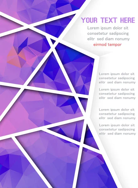 抽象的な紫幾何学的背景ポリゴン。情報グラフィック — ストックベクタ