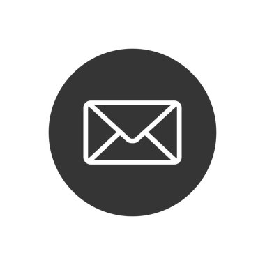 Zarf çizgisi simgesi. Vektör illüstrasyonu düz biçimi