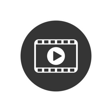 Video modern simge şerit vektörbeyaz izole oynatın