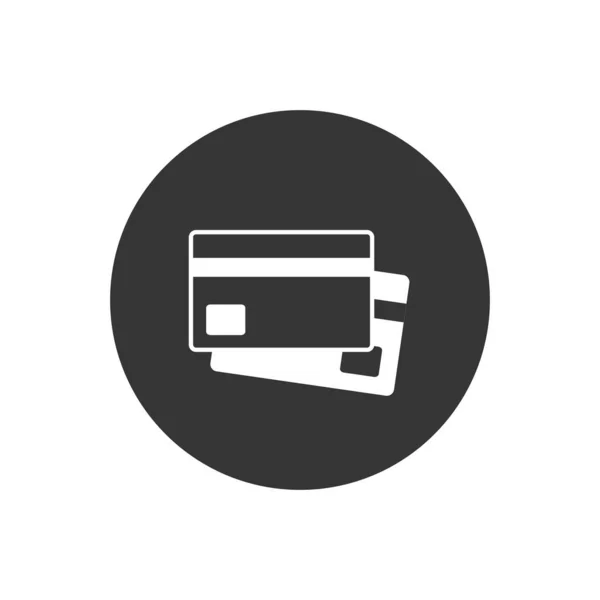 Cartão de Crédito Icon Vector Flat Style ilustração — Vetor de Stock