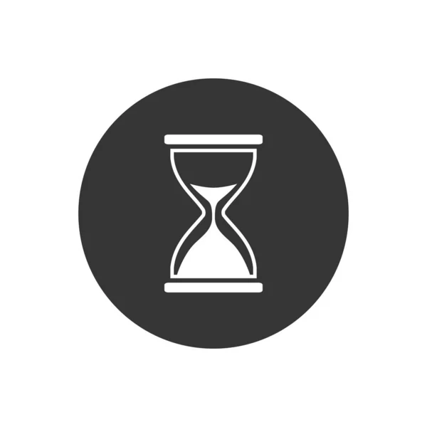 Ilustración del icono del reloj de arena sobre fondo gris . — Vector de stock