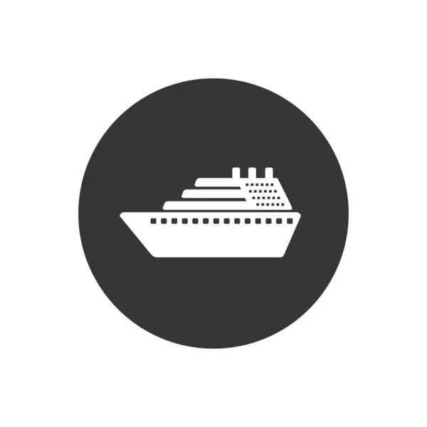 Schiff-Icon-Vektor. Kreuzfahrtschiff-Symbol — Stockvektor