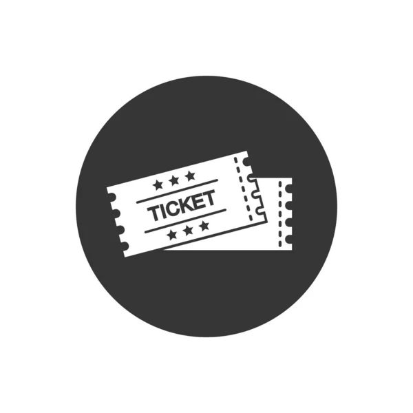 Ticket vector icon. Black illustration isolated for graphic and web — Stock Vector
