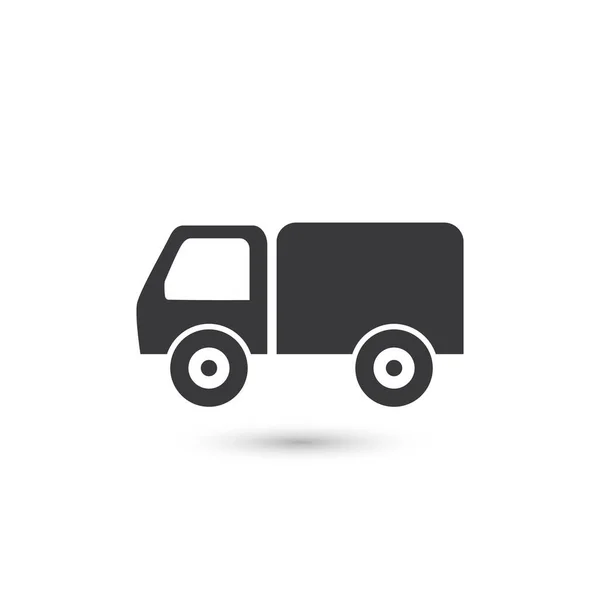 Vektor ikony nákladního auta. Vektorová ilustrace plochý styl — Stockový vektor