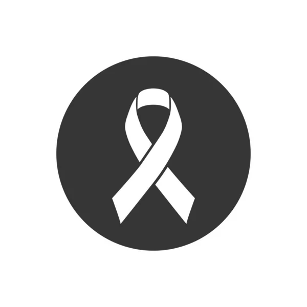 Modern breast cancer awareness with white ribbon colorful and elegant look. — 스톡 벡터