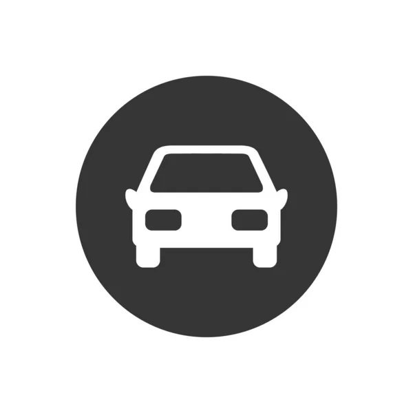 Icono simple frontal del coche. Ilustración vectorial estilo plano — Vector de stock
