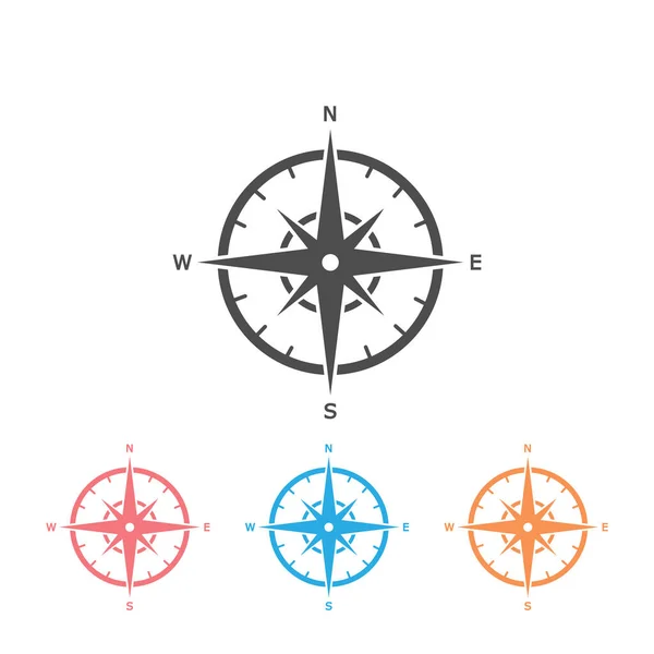 Иллюстрация векторного набора значков компаса — стоковый вектор