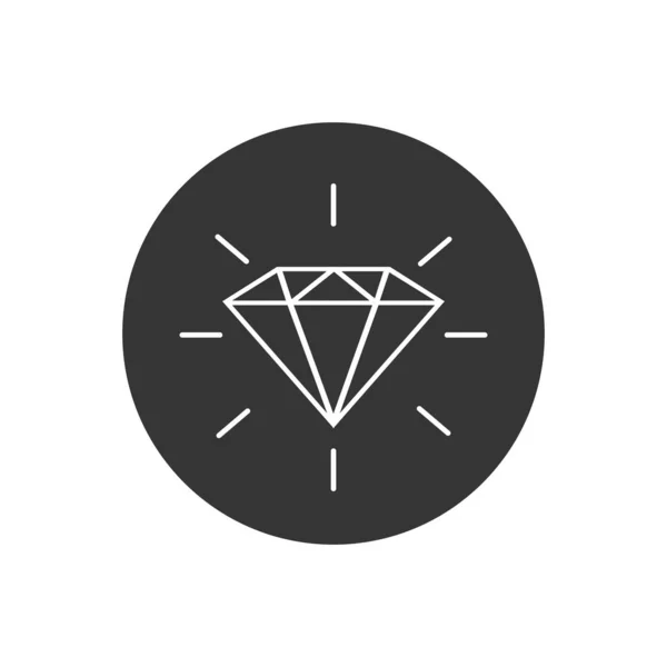 Diamond line icon. Gemstone symbol. Vector flat style — Stock Vector