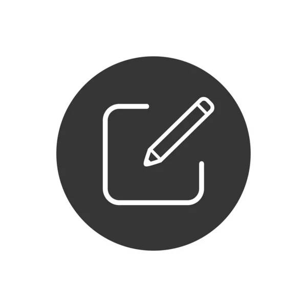 Editar Ícone. Ícone de lápis para design simples estilo plano ui - Vector —  Vetores de Stock