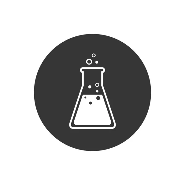 Vector del icono del laboratorio químico del tubo del frasco — Vector de stock