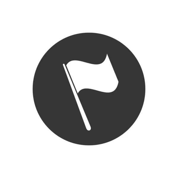 Grey Flag icon isolated on grey background. Vector — 스톡 벡터