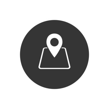 Harita vektör simgesi. Kendi özel konum simgenizi oluşturun. Bağlantı ağı için vektör simgesi