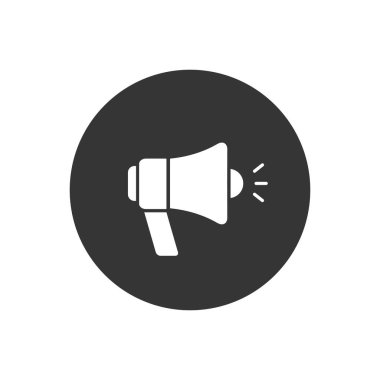 Megafon simgesi. Simge megafonu Tek Simge Grafik Tasarımı - Vektör