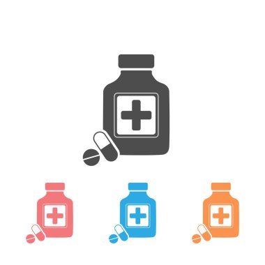 Gölge vektör simgesi olan haplar düz biçime ayarlandı