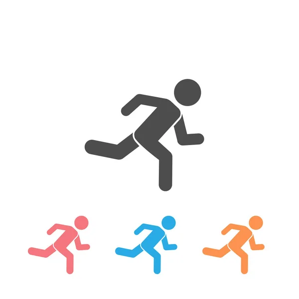 Runner pictogram ingesteld. Logo element illustratie. Runner symbool ontwerp. gekleurde collectie. Runner concept. Kan gebruikt worden in web — Stockvector