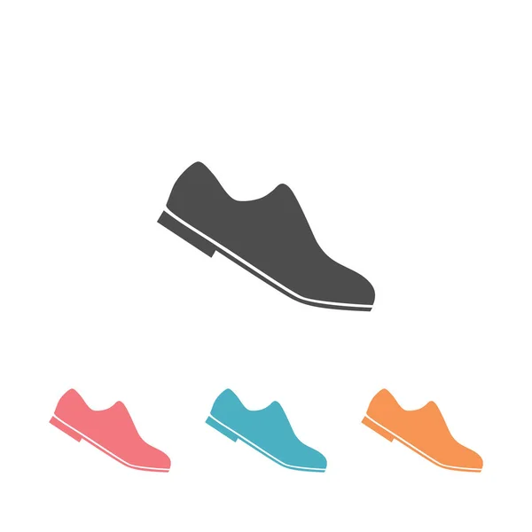 Juego de iconos de zapatos formales. Ilustración del calzado del hombre como un símbolo simple, de moda del signo para el diseño y los Web site, presentación o — Vector de stock