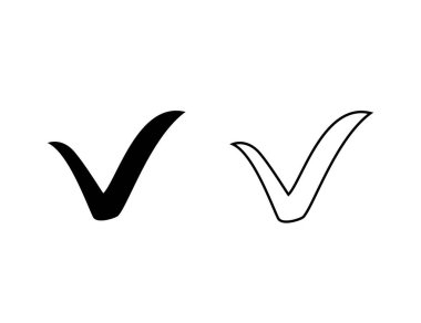 Siyah çizgi simgesi seti. Kene sembolü, kene simgesi. Vektör