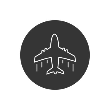 Uçak ikonu vektör çizim logosu