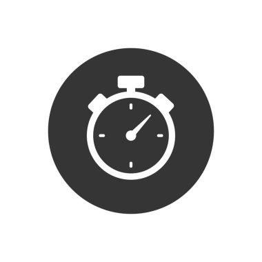 Kronometre zamanlayıcısı izole edilmiş simge. Modern düz stil