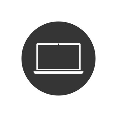 Dizüstü bilgisayar aygıtı simgesi, ofis aletleri - vektör stoku