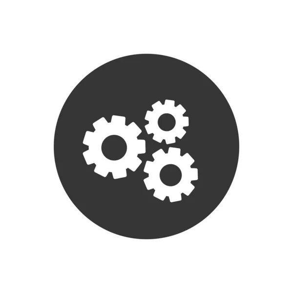 Icono de engranaje vector, icono de diseño plano — Vector de stock