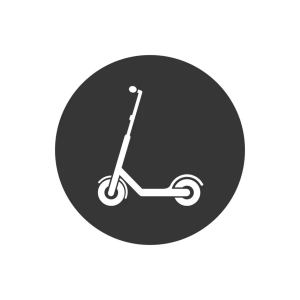 Vector scooter blanco icono de diseño en gris — Archivo Imágenes Vectoriales