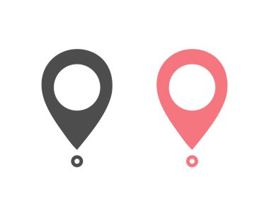 Maps pin. Location map icon set. Location pin. Pin icon clipart