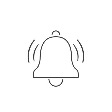 Çan çizgisi ikon vektörü. Modern daire