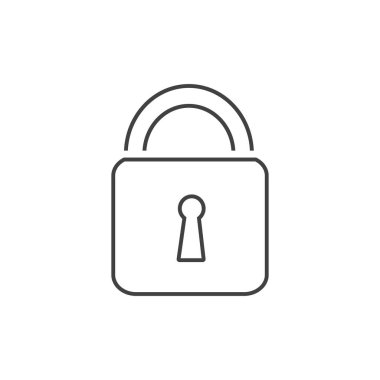 Modern simge düz biçiminde vektör çizgisini kilitle