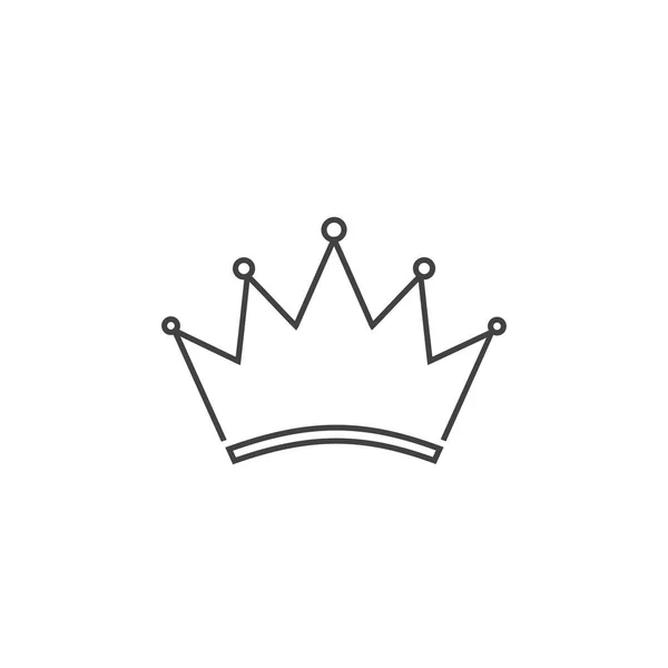 Crown Logo Template. Line icon. Vector — Stock Vector