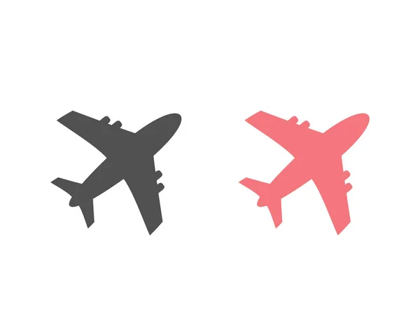 Projeto da ilustração do vetor do conjunto do ícone do avião Logo —  Vetores de Stock