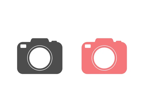 Icono de vector de cámara de fotos en plano — Archivo Imágenes Vectoriales
