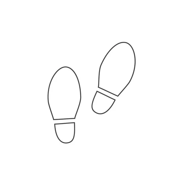 Shoes Footsteps line icon. Vector in flat style — Stock Vector