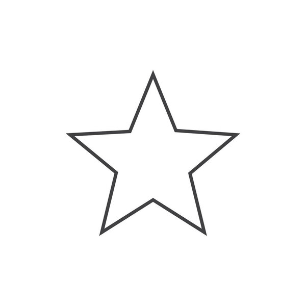 Star line icon. Vector illustration in flat style