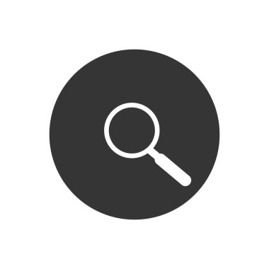 Büyüteç simgesi ara. Düz biçimli vektör illüstrasyonu