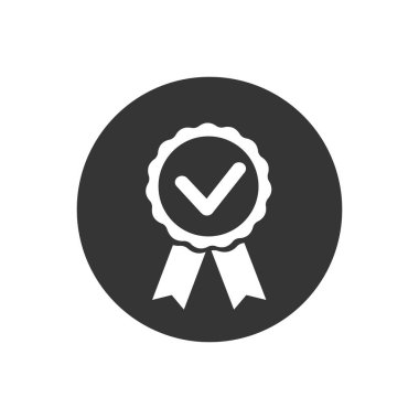 Ödül, madalya, kazanan, modern düz stil zafer vektör simgesi