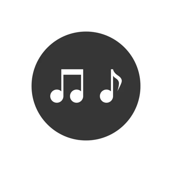 Iconos de ilustración de notas musicales. Sonido y melodía — Vector de stock